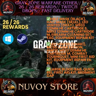 Gray Zone Warfare Other// 26 / 26 REWARDS// Twitch Drops// fast delivery