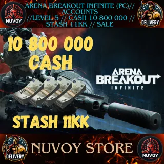 Arena Breakout Infinite (PC)// Accounts  //Level 5 // CASH 10 800 000 // STASH 11KK // sale