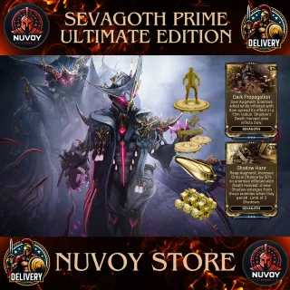 Sevagoth Prime Ultimate Edition // All Platform + 1 Warframe Slot + 1 Orokin Reactor + 2 Weapon Slot + 3 Forma + All Augment