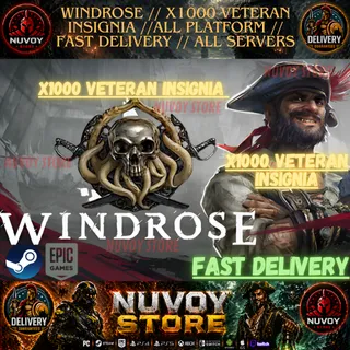 WINDROSE // X1000 Veteran Insignia Maximum Reputation With All Factions // All Platform // FAST DELIVERY // ALL SERVERS
