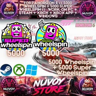 FORZA HORIZON 6 // 5000 Wheelspin + 5000 Super Wheelspin + Bonus Free //  Work on PC + steam + Xbox + Xbox App + Windows