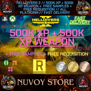 HELLDIVERS 2 // 500K XP + 500K XP Weapon + Free Samples + Free Requisitions + Gift // Fast Delivery // all Platform