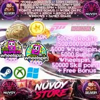 FORZA HORIZON 6 // 500M CRedits (500,000,000) + 5000 Wheelspin + 5000 Super Wheelspin + 50000 Skill points + Free Bonus // 
