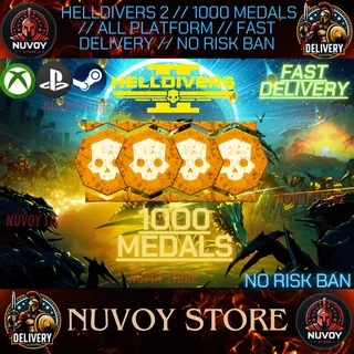 HELLDIVERS 2 // 1000 MEDALS // ALL PLATFORM // FAST DELIVERY // STEAM + PS + XBOX