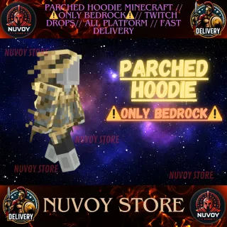 Parched Hoodie Minecraft //⚠️ONLY BEDROCK⚠️// TWITCH DROPS// ALL PLATFORM // FAST DELIVERY