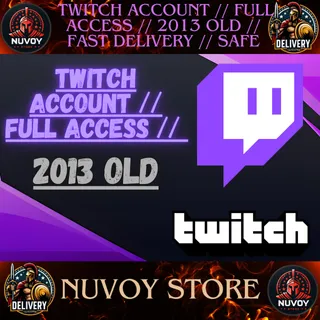 TWITCH ACCOUNT // FULL ACCESS // 2013 OLD // Fast Delivery // Safe