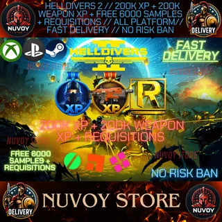 Helldivers 2 // 200K XP + 200K Weapon XP + Free 6000 Samples + Requisitions // ALL PLATFORM// FAST DELIVERY // No Risk Ban