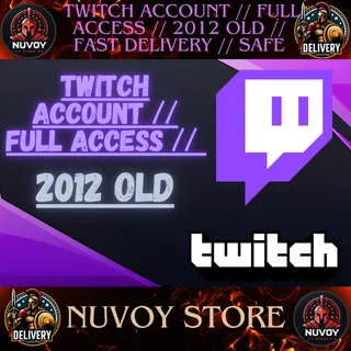 TWITCH ACCOUNT // FULL ACCESS // 2012 OLD // Fast Delivery // Safe