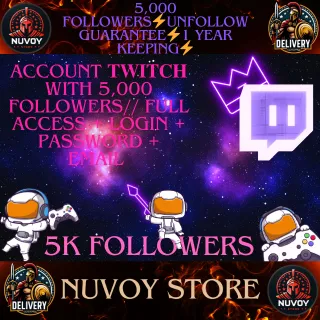 ⚡️5,000 FOLLOWERS⚡️UNFOLLOW GUARANTEE⚡️1 YEAR KEEPING⚡️