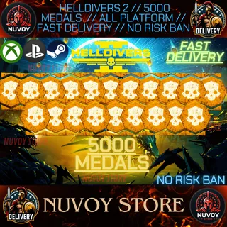HELLDIVERS 2 // 5000 MEDALS // ALL PLATFORM // FAST DELIVERY // STEAM + PS + XBOX