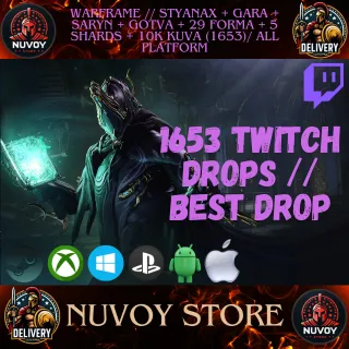 Warframe // Styanax + Gara + Saryn + Gotva + 29 Forma + 5 Shards + 10k Kuva (1653)/ all platform