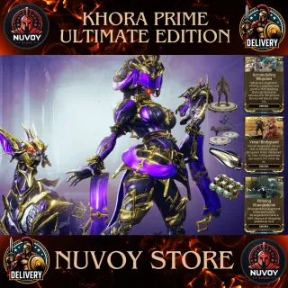 Khora Prime Ultimate Edition // All Platform + 1 Warframe Slot + 1 Orokin Reactor + 2 Weapon Slot + 3 Forma + All Augment