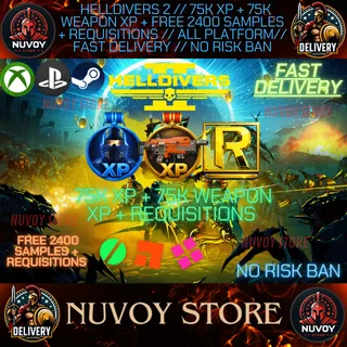 Helldivers 2 // 75K XP + 75K Weapon XP + Free 2400 Samples + Requisitions // ALL PLATFORM// FAST DELIVERY // No Risk Ban