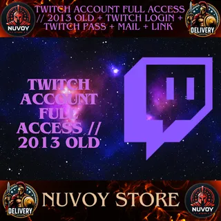 TWITCH ACCOUNT FULL ACCESS // 2013 OLD + twitch login + twitch pass + mail + Link 