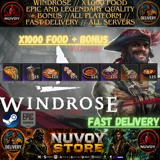 WINDROSE // X1000 Food Epic and Legendary Quality + Bonus //All Platform // FAST DELIVERY // ALL SERVERS