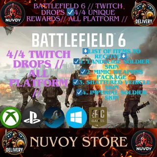 BATTLEFIELD 6 // twitch drops ☑️4/4 unique rewards// ALL PLATFORM //