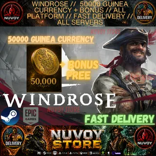 WINDROSE // 50000 Guinea Currency + BONUS // All Platform // FAST DELIVERY // All servers