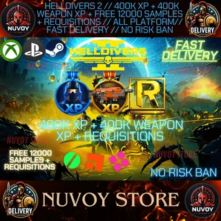 Helldivers 2 // 400K XP + 400K Weapon XP + Free 12000 Samples + Requisitions // ALL PLATFORM// FAST DELIVERY // No Risk Ban