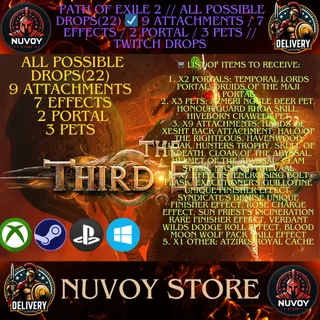  PATH OF EXILE 2 // ALL POSSIBLE DROPS(22) ☑️ 9 ATTACHMENTS / 7 EFFECTS / 2 PORTAL / 3 PETS // TWITCH DROPS