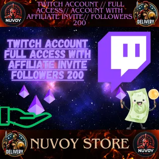  TWITCH ACCOUNT // FULL ACCESS// ACCOUNT WITH AFFILIATE INVITE// Followers 200