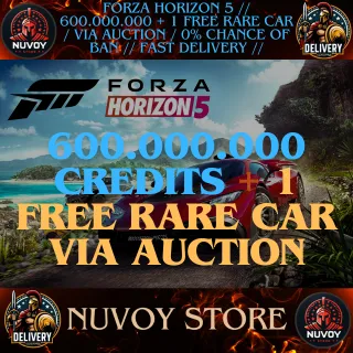 𝐅𝐇𝟓 🎰 600.000.000 CR (Credits) + 1 Free Rare Car // Via Auction / 0% Chance Of Ban ◆ 𝐌𝐈𝐂𝐑𝐎𝐒𝐎𝐅𝐓/𝐒𝐓𝐄𝐀𝐌/𝐗𝐁𝐎𝐗/PS 🏎️🚗🛻
