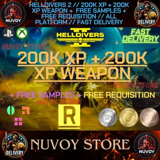 HELLDIVERS 2 // 200K XP + 200K XP Weapon + Free Samples + Free Requisitions // Fast Delivery // all Platform