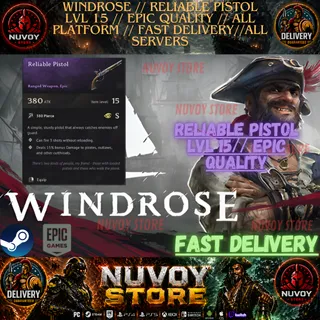 WINDROSE // reliable pistol lvl 15 // EPIC QUALITY // All Platform // FAST DELIVERY// All servers