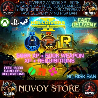 Helldivers 2 // 500K XP + 500K Weapon XP + Free 15000 Samples + Requisitions // ALL PLATFORM// FAST DELIVERY // No Risk Ban