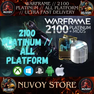 Warframe // 2100 platinum // all platform // Ultra Fast Delivery