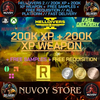 HELLDIVERS 2 // 200K XP + 200K XP Weapon + Free Samples + Free Requisitions // Fast Delivery // all Platform