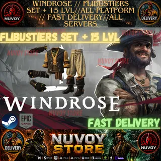 WINDROSE // Flibustiers Set + 15 lvl // All Platform // FAST DELIVERY // All servers