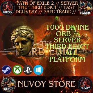 PoE2 1000 Divine orb // Rise Of the Abyssal Server // The Third Edict // All Platform
