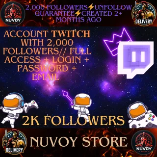 𝐓𝐖𝐈𝐓𝐂𝐇 𝟐𝟎𝟎𝟎 FOLLOWERS⚡️UNFOLLOW GUARANTEE⚡️CREATED 2+ MONTHS AGO⚡️