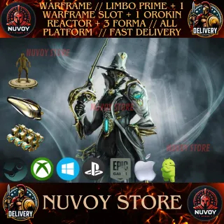 WARFRAME // LIMBO PRIME + 1 WARFRAME SLOT + 1 OROKIN REACTOR + 3 FORMA // ALL PLATFORM  // FAST DELIVERY