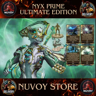 Nyx Prime Ultimate Edition // All Platform + 1 Warframe Slot + 1 Orokin Reactor + 2 Weapon Slot + 3 Forma + All Augment