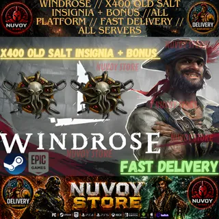 WINDROSE // X400 Old Salt INSIGNIA + bonus //All Platform // FAST DELIVERY // ALL SERVERS
