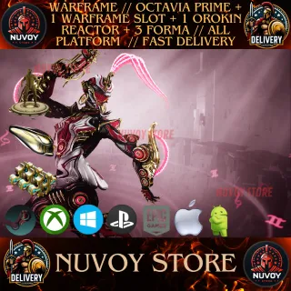 WARFRAME // OCTAVIA PRIME + 1 WARFRAME SLOT + 1 OROKIN REACTOR + 3 FORMA // ALL PLATFORM  // FAST DELIVERY