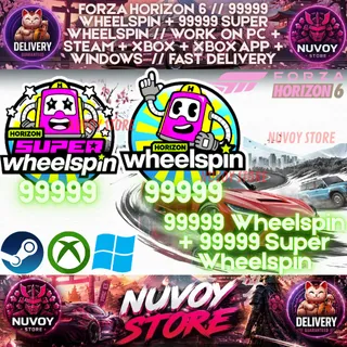 FORZA HORIZON 6 // 99999 Wheelspin + 99999 Super Wheelspin + Free // Work on PC + steam + Xbox + Xbox App + Windows 