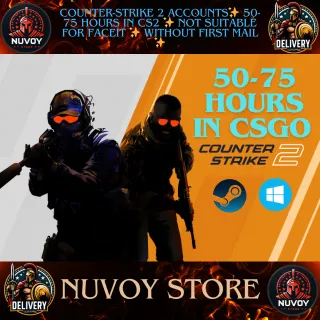 Counter-Strike 2 Accounts✨ 50-75 HOURS IN CS2 ✨ Not suitable for faceit ✨ without first mail ✨
