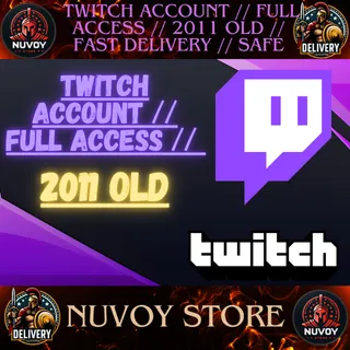 TWITCH ACCOUNT // FULL ACCESS // 2011 OLD // Fast Delivery // Safe