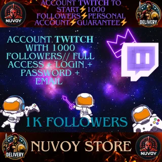 ACCOUNT 𝐓𝐖𝐈𝐓𝐂𝐇 TO START⚡️1000 FOLLOWERS⚡️PERSONAL ACCOUNT⚡️GUARANTEE