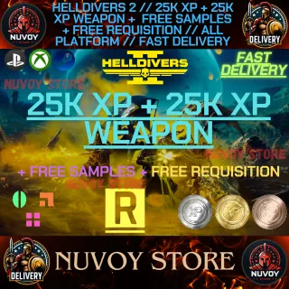 HELLDIVERS 2 // 25K XP + 25K XP Weapon + Free Samples + Free Requisitions // Fast Delivery // all Platform