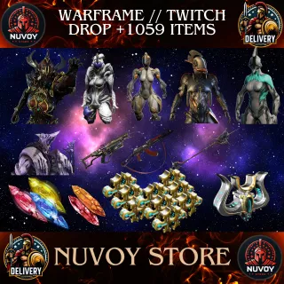 ALL PLATFORM Twitch Drop WARFRAME WITH 1059 ITEMS