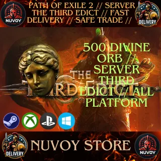 PoE2 500 Divine orb // Rise Of the Abyssal Server // The Third Edict // All Platform