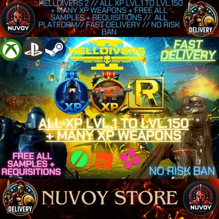 Helldivers 2 // ALL XP lvl.1 to lvl.150 + Many XP weapons + Free ALL Samples + Requisitions //  ALL PLATFORM// FAST DELIVERY//