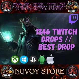 Warframe // Ember + Saryn + Nyx + x2 Archon Shards + 18 Forma + 27 Mods (1346)/ all platform