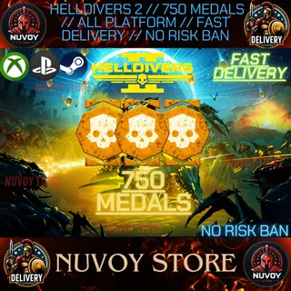 HELLDIVERS 2 // 750 MEDALS // ALL PLATFORM // FAST DELIVERY // STEAM + PS + XBOX