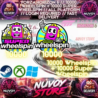 FORZA HORIZON 6 // 10000 Wheelspin + 10000 Super Wheelspin // ALL PLATFORM // Login Required // FAST DELIVERY