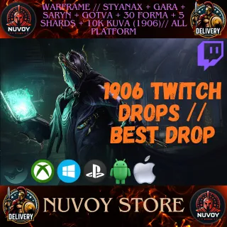Warframe // Styanax + Gara + Saryn + Gotva + 30 Forma + 5 Shards + 10k Kuva (1906)// all platform