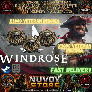 WINDROSE // X3000 Veteran Insignia Maximum Reputation With All Factions // All Platform // FAST DELIVERY // ALL SERVERS